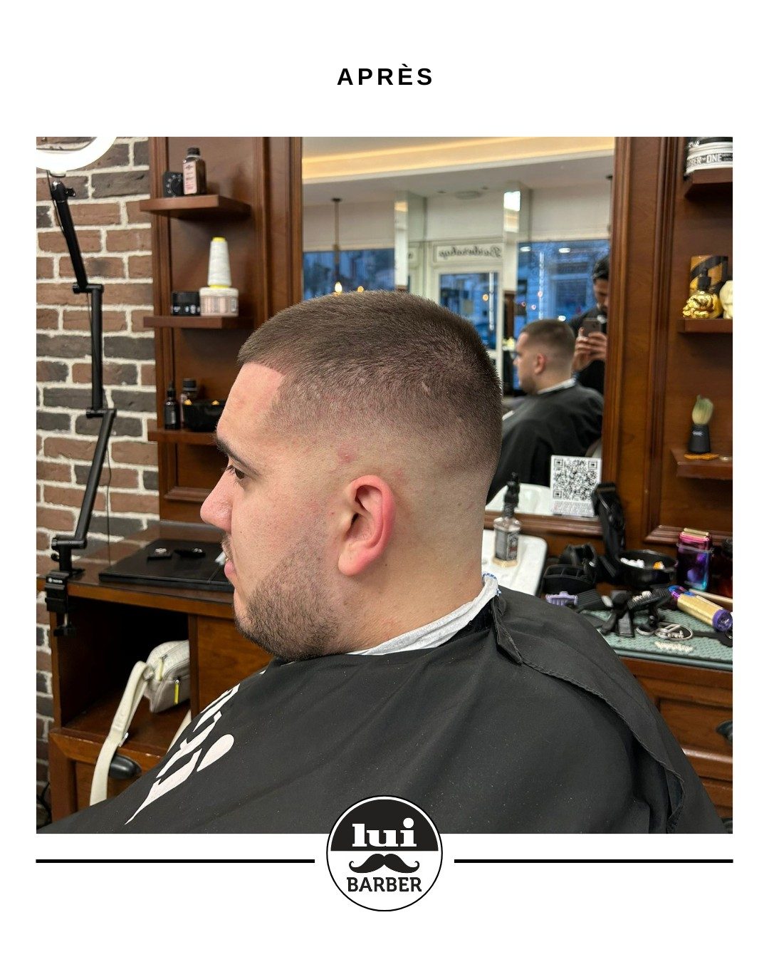 Coupe homme buzz cut très court avec contours nets